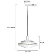 Hanglamp Halo Cirque, wit, metaal, Ø 50 cm, E27
