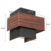 LED wandlamp Muro 3367, houtlook, up/down, G9, 2.700 K