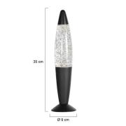 Tafellamp Volcan 4187, zwart, glittereffect, E14