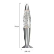 Tafellamp Volcan 4187, staal, glitter effect, E14