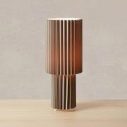 Markslöjd tafellamp Catis, grijs, 45 cm hoog, textiel, E27