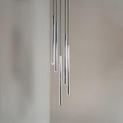 Hanglamp Sopel Lux, 5-lamps, rond, zwart/zilver, G9