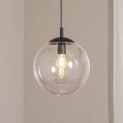 Hanglamp Esme, Ø 30 cm, transparant, glas, globe, E27