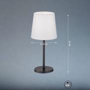 Rimini tafellamp, chintz, wit/zwart, E14, 30 cm