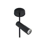 Plafondspot Leda 1, antraciet, 1-lamp, staal, hoogte 34 cm