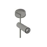Plafondspot Leda 1, taupe, 1-lamp, staal, GU10, hoogte 34 cm