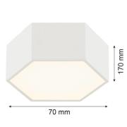 LED plafondlamp Libre, crème wit, staal, 3.000 K