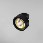 EGG DLS LED spot Clippo Optic, zwart/goud, Ø 12 cm, DTW
