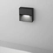 EGG DLS buitenwandlamp Vigo Q zwart 11x11 cm aluminium 3.000 K