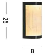 LED wandlamp Nile, hoogte 25 cm, zwart, staal, IP44