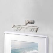 Wandlamp Winchfield, breedte 45 cm, wit gemarmerd/nikkel