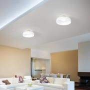 LED plafondlamp Lunar, wit, glas, Ø 42 cm, CCT, dimbaar