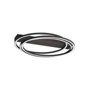 LED plafondlamp Kiku, Ø 56 cm, zandzwart, metaal, CCT
