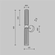 Maytoni wandlamp Antic, goud/wit, hoogte 43,5 cm