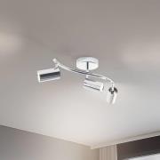 Plafondspot Spotte, chroom, 3-lamps