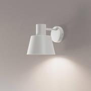 Wandlamp Dunka, taupe, 1-lamp, staal, E27, hoogte 17 cm
