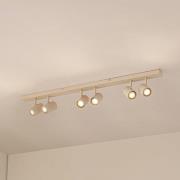 Lindby wandlamp Kardis, beige, 6-lamps, metaal, GU10