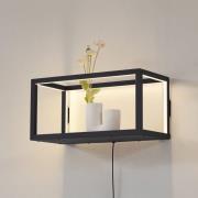 Lindby LED wandlamp Birta, hangend, stekker, plank, 51 cm