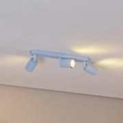 Plafondspot Livia, lichtblauw, 52 cm, 3-lamps, metaal, GU10