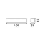 Ideal Lux buitenwandlamp Andromeda, koffie, breedte 45 cm E27
