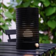 Dyberg Larsen LED tafellamp op batterijen Mesh, zwart, hoogte 20 cm