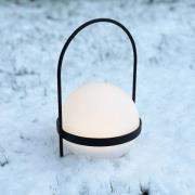 Dyberg Larsen LED lamp op zonne-energie Summer, wit/zwart hoogte 26 cm