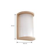 Lindby LED buiten wandlamp Calvik, beige, geribbeld, IP44