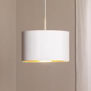 Hanglamp Soho cilindrisch 1-lamp Ø 40 cm wit/goud
