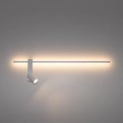 Wandlamp EASY LEFT, wit, breedte 80 cm, metaal, GU10 + LED