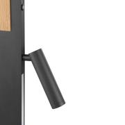 LED vloerlamp Streamline, hoogte 145 cm, zwart, leeslampje