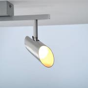 LED plafondspot Risell, lengte 35 cm, aluminiumkleurig