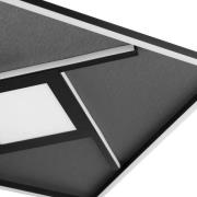 LED plafondlamp Hardy, lengte 46 cm zwart mat metaal/stof