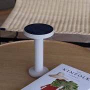 Solar LED tafellamp Cairo, beige, kunststof, IP44, 21 cm