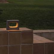 LED wandlamp Glint, 2700K, 15 cm, grijs, beton, IP55