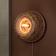 GOOD & MOJO wandlamp Barbados, bruin Ø 35 cm bamboe stekker