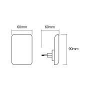OSRAM LED-stopcontactnachtlampje LUNETTA GLOW wit kunststof
