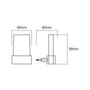 OSRAM LED-stopcontactnachtlampje LUNETTA SHINE, RGBW, wit