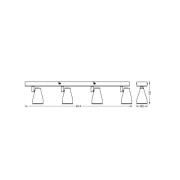 OSRAM plafondspot PEAR, wit, 4-lamps, GU10-LED 2.700 K