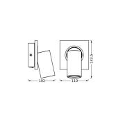 OSRAM plafondspot MERCURY, wit, 1 spot, GU10-LED 927 dimbaar