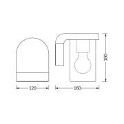 OSRAM buitenwandlamp ENDURA CLASSIC CASCADE, glas amber IP44