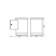 OSRAM LED-zonne-buitenwandlamp ENDURA STYLE OXFORD, grafiet