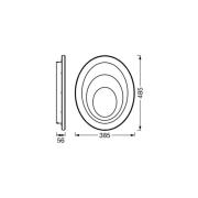 OSRAM LED plafondlamp ORBIS SPIRAL OVAL, Ø 49 cm wit 37 W