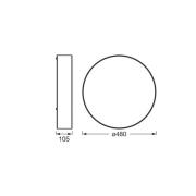 OSRAM plafondlamp ORBIS PARIS, bruin, Ø 48 cm, textiel, E27