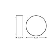 OSRAM plafondlamp ORBIS PARIS, zwart, Ø 30 cm textiel E27