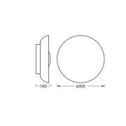 OSRAM plafondlamp ORBIS Milan, zwart Ø 31 cm metaal/glas