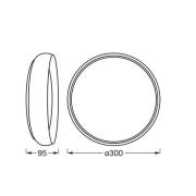OSRAM LED plafondlamp ORBIS LIVIA, Ø 30 cm, grijs, metaal dimbaar