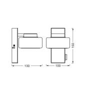 OSRAM LED wandlamp ORBIS FLAME, zwart, metaal, IP44 CCT
