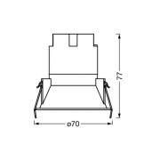 OSRAM LED inbouwspot TWIST, wit/wit, 840, Ø 7 cm, metaal