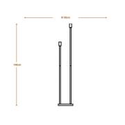 OSRAM vloerlamp DECOR STICK, donkergrijs, hoogte 146 cm 2 x E27