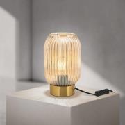 Tafellamp Carneval, amber, glas, hoogte 23,5 cm, E27